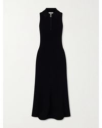 Victoria Beckham - Ribbed-Knit Midi Dress - Lyst