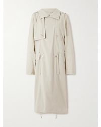 Lemaire - Double-Breasted Organic Cotton-Poplin Trench Coat - Lyst