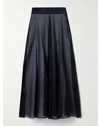 Esse Studios - Aire Satin-Trimmed Silk-Organza Maxi Skirt - Lyst