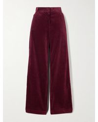 Another Tomorrow - Organic Cotton-Corduroy Straight-Leg Pants - Lyst