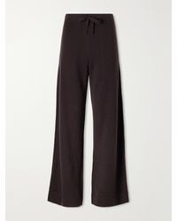 LeKasha - Suria Ribbed Organic Cashmere Wide-Leg Pants - Lyst