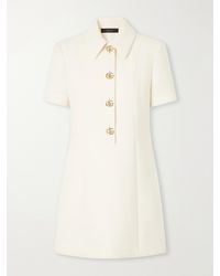 Gucci - Gg Wool-Crepe Mini Dress - Lyst
