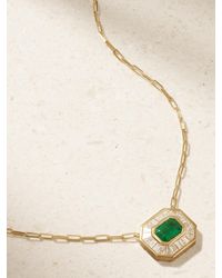 SHAY - Mini Deco 18-Karat, Emerald And Diamond Necklace - Lyst