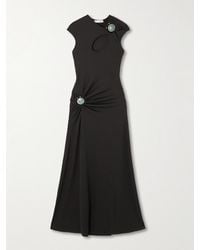 Christopher Esber - Hollow Cutout Embellished Ribbed Jersey Maxi Dress - Lyst