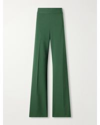 Carolina Herrera - Diane Pleated Wool-Blend Straight-Leg Pants - Lyst