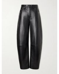 Nili Lotan - Tribeca Leather Wide-Leg Pants - Lyst