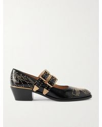 Chloé - Susanna Studded Leather Mary Jane Pumps - Lyst