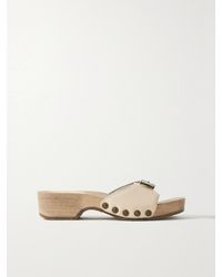 RE/DONE - Net Sustain + Scholl Buckled Leather Clogs - Lyst