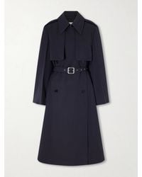 Jil Sander - Belted Wool Gabardine Trench Coat - Lyst
