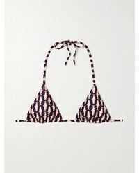 La DoubleJ - Printed Triangle Bikini Top - Lyst