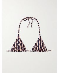 La DoubleJ - Printed Triangle Bikini Top - Lyst