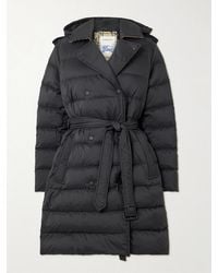 Burberry - Belted Double-Breasted Quilted Shell Down Coat - Lyst