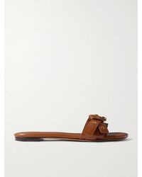 Chloé - Mae Pantoletten Aus Leder Mit Schnalle - Lyst