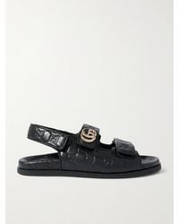 Gucci - Damensandale Mit Doppel G, Grösse - Lyst