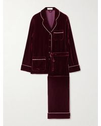 Olivia Von Halle - Coco Velvet Pajama Set - Lyst