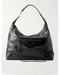 Balenciaga - Le City Medium Crinkled-Leather Shoulder Bag - Lyst