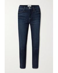FRAME Le High Verkürzte Skinny Jeans - Blau
