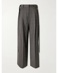 Simone Rocha - Checked Wool-Blend Wide-Leg Pants - Lyst