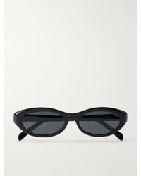 Celine - Triomphe Mini Oval-Frame Acetate Sunglasses - Lyst