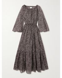 Matteau - Net Sustain Crew Floral-Print Organic Cotton And Silk-Blend Maxi Dress - Lyst
