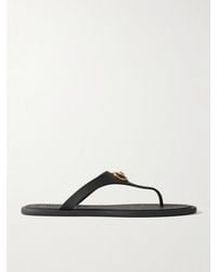 Versace - Alia Embellished Rubber Flip Flops - Lyst