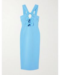 Rebecca Vallance - Skye Taffeta-Trimmed Cutout Cloqué Midi Dress - Lyst