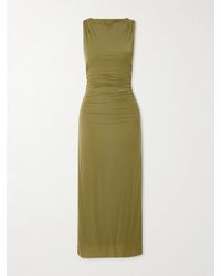 SIR. - Cascina Open-Back Gathered Stretch-Jersey Midi Dress - Lyst