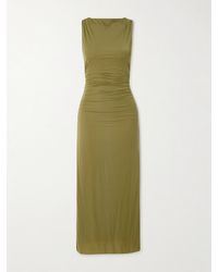 SIR. - Cascina Open-Back Gathered Stretch-Jersey Midi Dress - Lyst