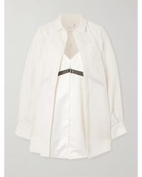 Sacai - Layered Embroidered Silk And Cotton-Blend Mini Dress - Lyst