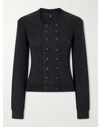 R13 - Double-Breasted Ribbed-Knit Merino Wool Cardigan - Lyst