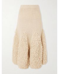 Ulla Johnson - Nathalie Ruffled Alpaca-Blend Bouclé Midi Skirt - Lyst