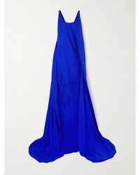 Ann Demeulemeester - Ima-X Asymmetrisches Maxikleid Aus Vorgewaschener Seide Mit Wickeleffekt - Lyst