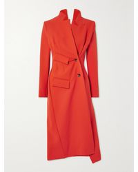 A.W.A.K.E. MODE - Asymmetric Stretch-Twill Coat - Lyst