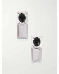 DEHANCHE - Signet Stone Hinge-Plated Onyx Earrings - Lyst