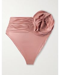 Magda Butrym - Appliquéd Ruched Bikini Briefs - Lyst