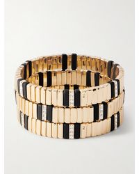 Roxanne Assoulin - The Touch Of Midnight Set Of Three-Tone Cubic Zirconia Bracelets - Lyst