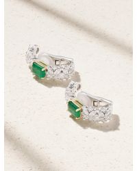 YEPREM - 18-Karat And, Diamond And Emerald Clip Earrings - Lyst