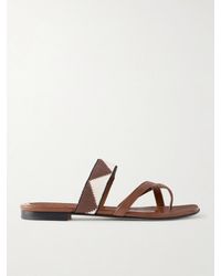 Manolo Blahnik - Susastra 10 Leather Woven Sandals - Lyst