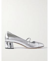 Jimmy Choo - Escarpins Babies En Cuir Métallisé À Ornements Elisa 45 - Lyst