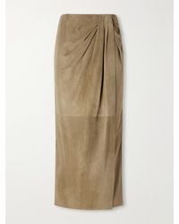 Ralph Lauren - Teegan Suede Midi Skirt - Lyst