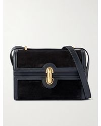 SAVETTE - Symmetry 19 Leather-Trimmed Suede Shoulder Bag - Lyst