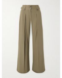 Tom Ford - Pleated Silk Crepe De Chine Straight-Leg Pants - Lyst