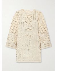 Zimmermann - Indra Broderie Anglaise Cotton Mini Dress - Lyst
