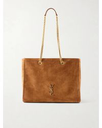 Saint Laurent - Niki Shopper Quilted Suede Shoulder Bag - Lyst