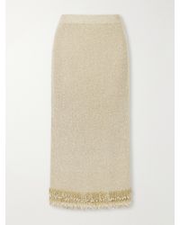 Jonathan Simkhai - Zeni Bead-Embellished Bouclé Midi Skirt - Lyst