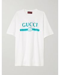Gucci - Oversized-T-Shirt Aus Baumwoll-Jersey Mit Print - Lyst