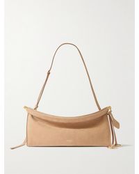 Alaïa - Click Medium Nubuck Shoulder Bag - Lyst