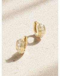 STONE AND STRAND - Boulevard 14-Karat Diamond Hoop Earrings - Lyst