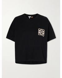 Loewe - Paula's Ibiza Anagram Embroidered Cotton-Jersey T-Shirt - Lyst