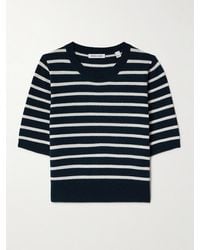 Veronica Beard - Pull À Manches Courtes En Cachemire À Rayures Shana - Lyst